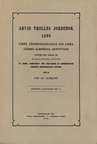 Arvid Trolles jordebok 1498