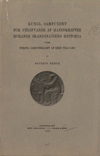 Kungl. Samfundet för utgifvande af handskrifter rörande skandinaviens historia