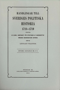 Handlingar till Sveriges politiska historia 1718-1719