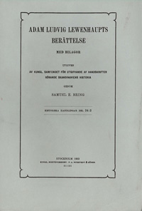 Adam Ludvig Lewenhaupts berättelse