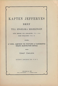 Kapten Jefferyes bref till engelska regeringen