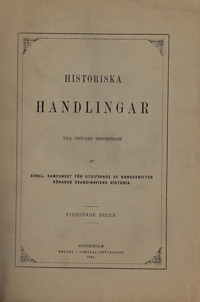 Brefvexling mellan Konung Carl XII och Rådet (h.h. 14)