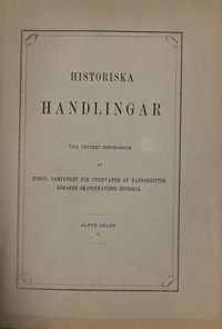 Brefvexling mellan Konung Carl XII och Rådet 1713