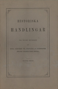 Brefvexling mellan Konung Carl XII och Rådet (h.h. 9)